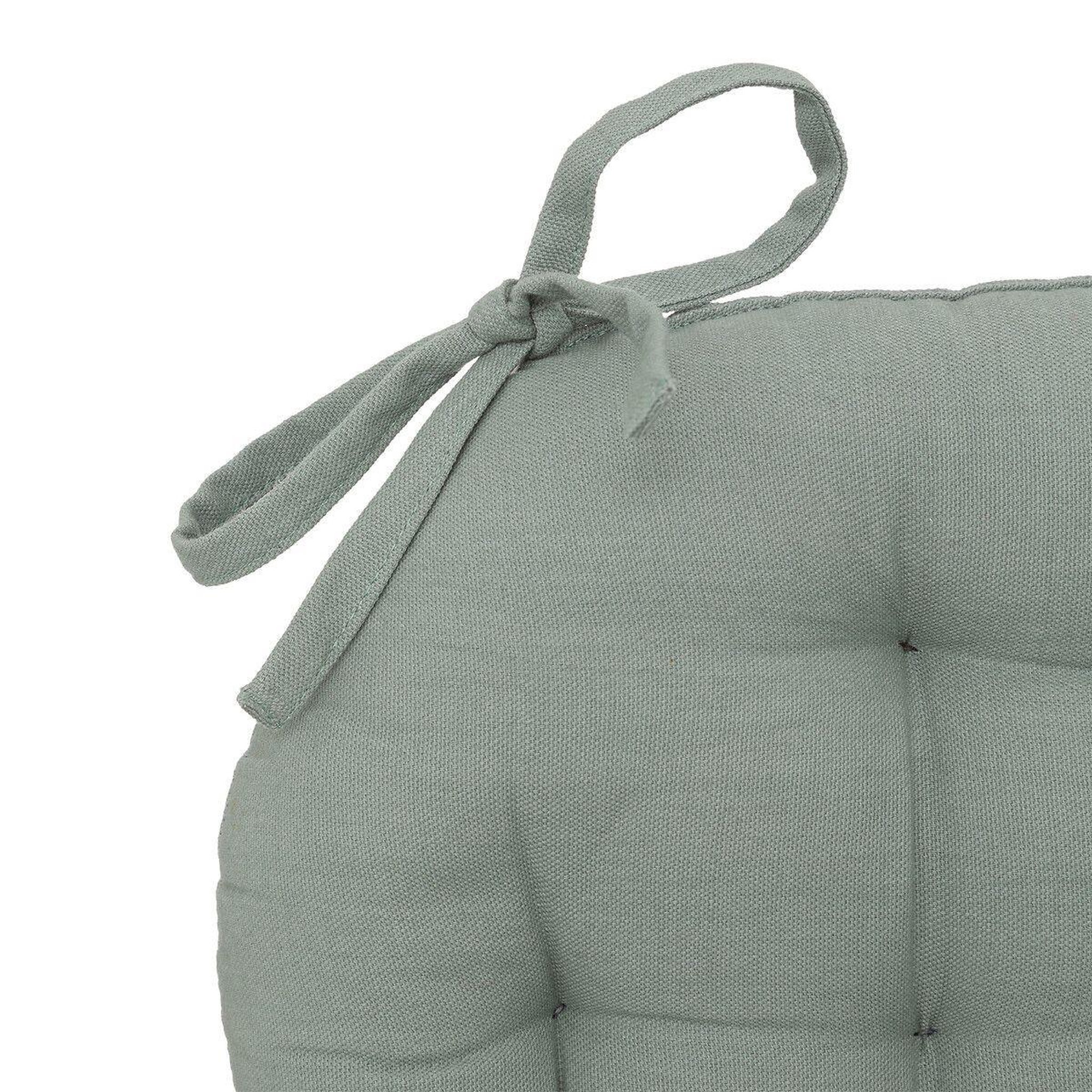 Voir la diapositive 2 : ATMOSPHERA Galette de chaise ronde  leana  38cm vert céladon