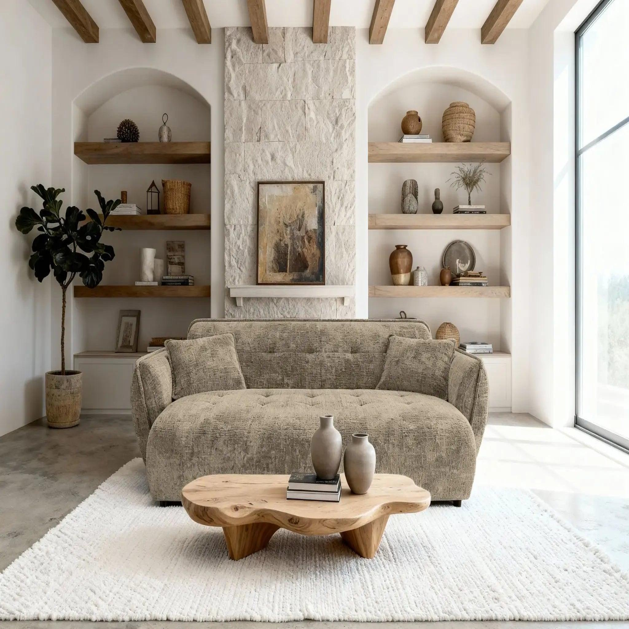 Voir la diapositive 3 : CASANOVA PARIS Mona - canapé droit tissu chenille 3 places