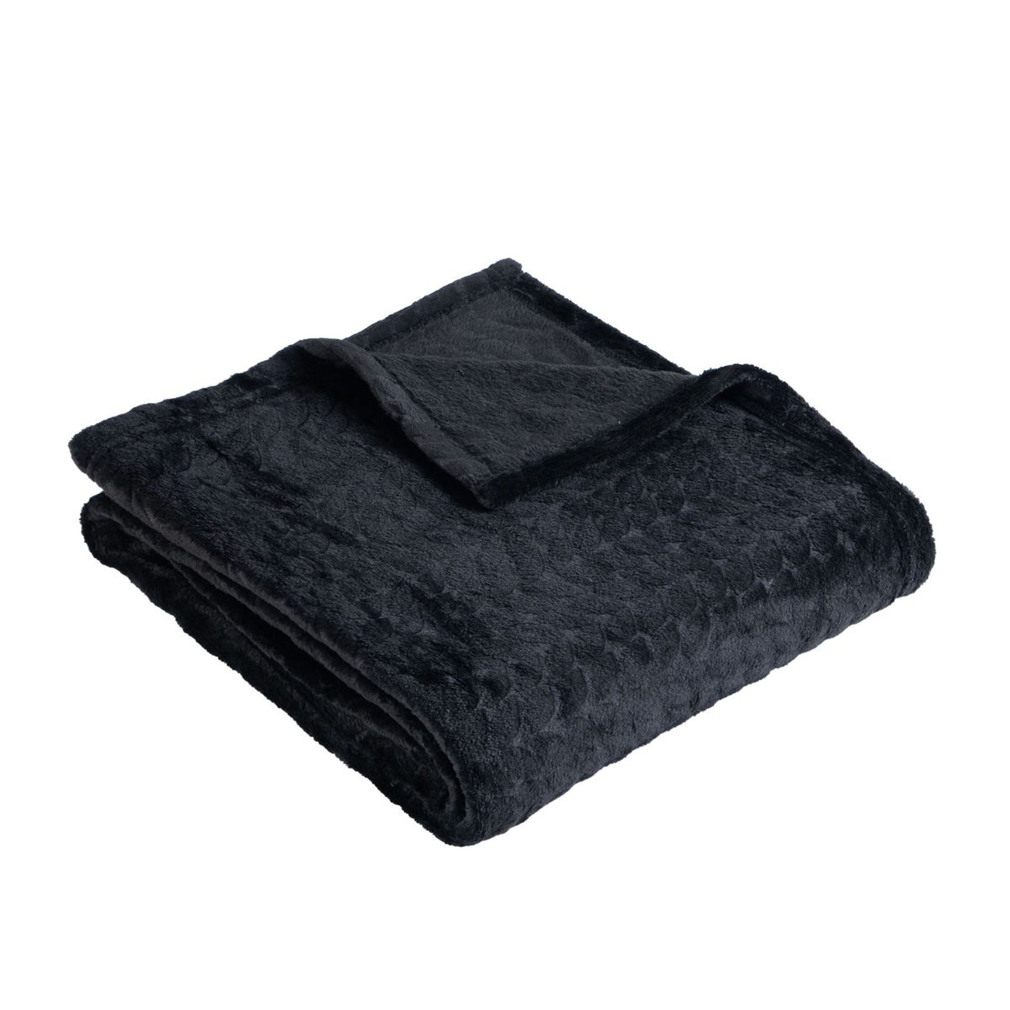Voir la diapositive 1 : ACTUEL Plaid uni en flanelle 230gsm