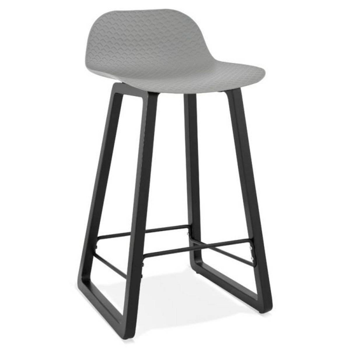 Paris Prix Tabouret de Bar Design  Toki  87cm Gris & Noir