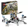 LEGO Star Wars 75345 Pack de Combat des Clone Troopers de la 501ème Légion, Jouet de Construction, 4 Minifigurines, Canon Anti-Véhicule AV-7, Lanceur