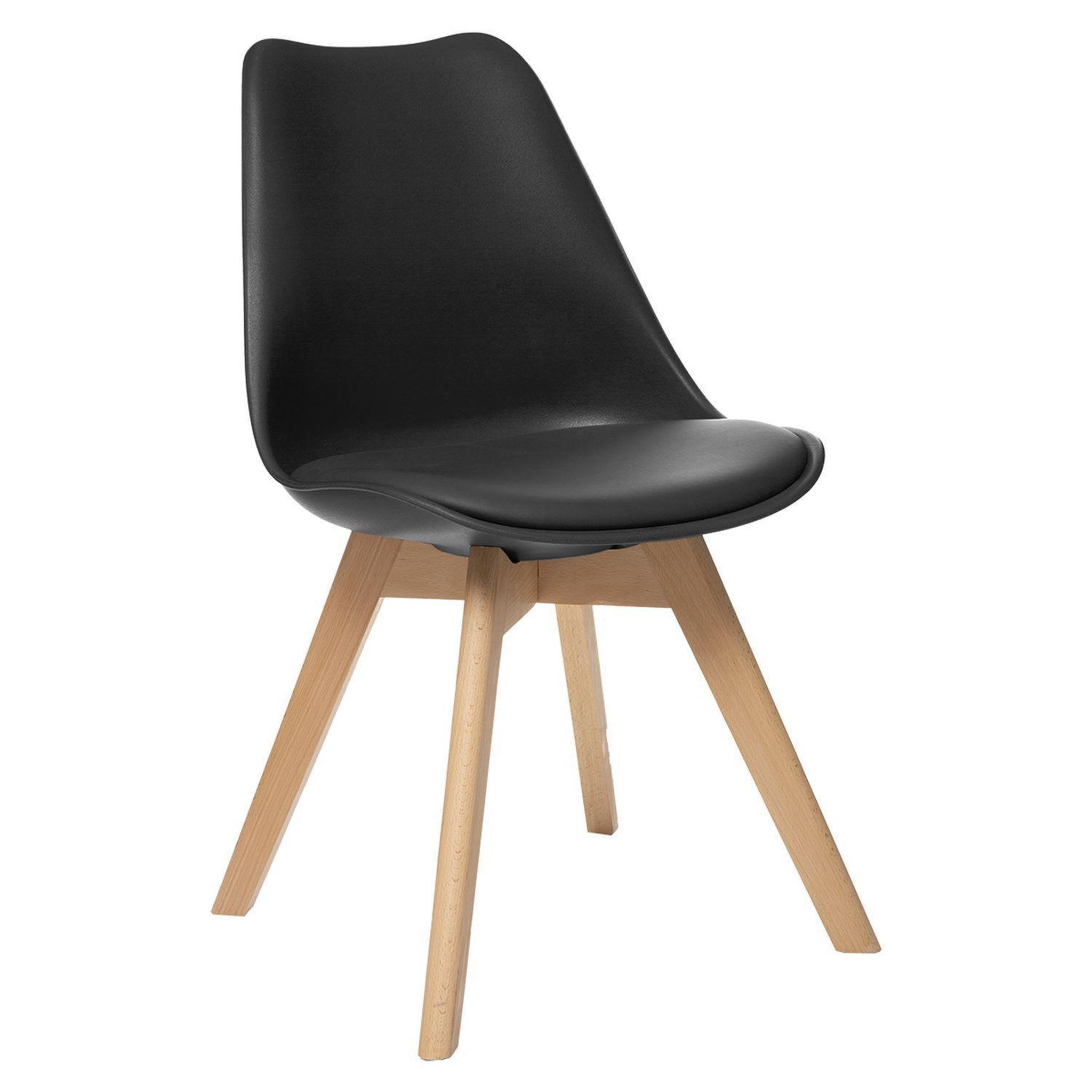 Voir la diapositive 3 : TOILINUX Lot de 4 chaises design scandinave baya