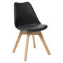 Voir la diapositive 3 : TOILINUX Lot de 4 chaises design scandinave BAYA