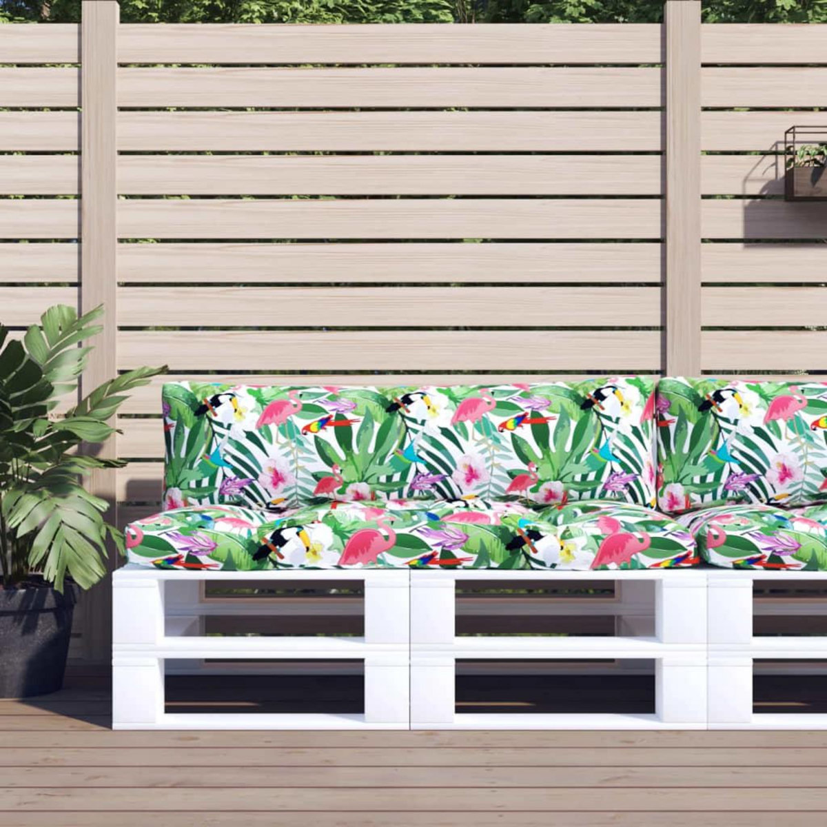 VIDAXL Coussins de palette lot de 2 multicolore tissu Oxford