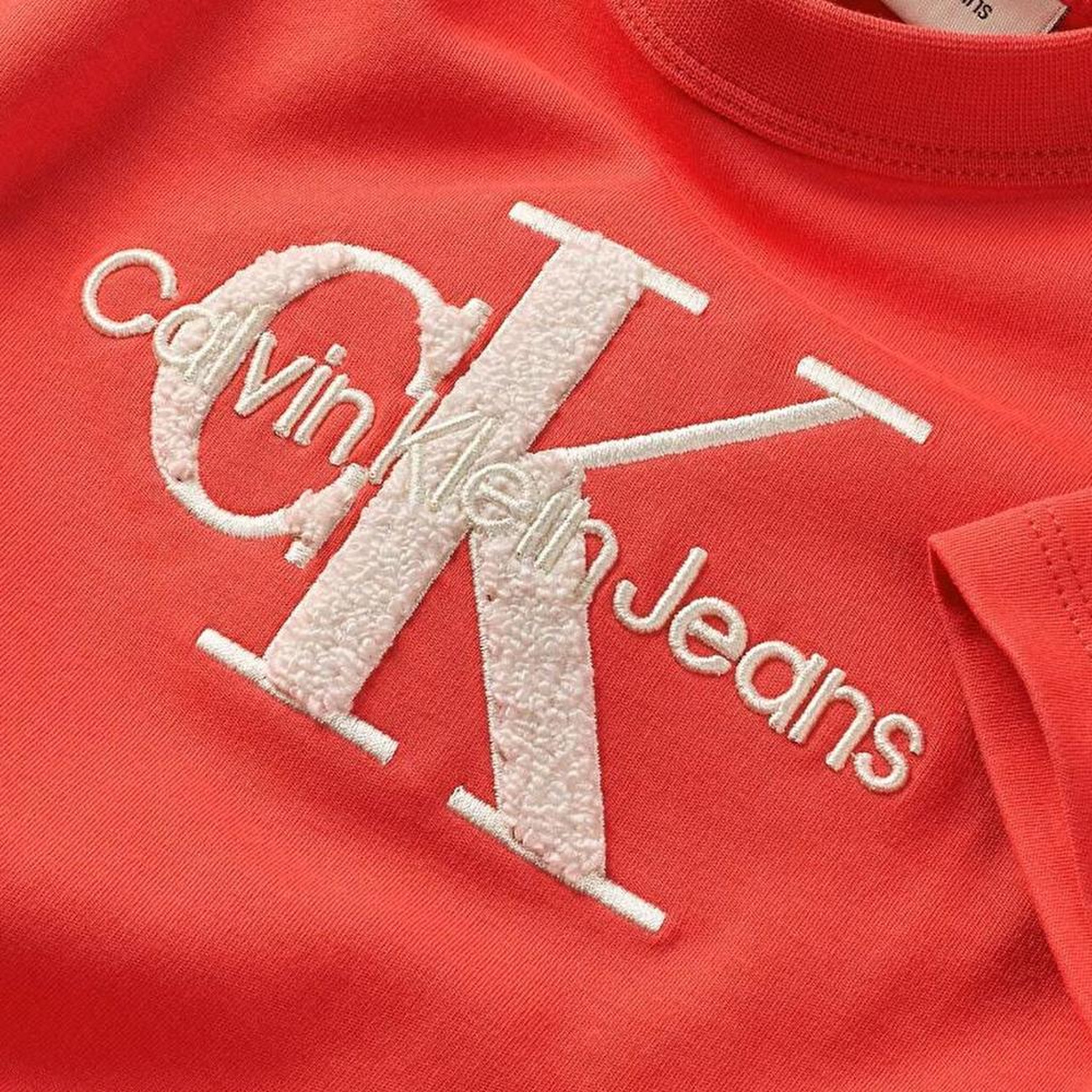 Voir la diapositive 2 : CALVIN KLEIN JEANS T-shirt Orange Fille Calvin Klein Jeans Teddy