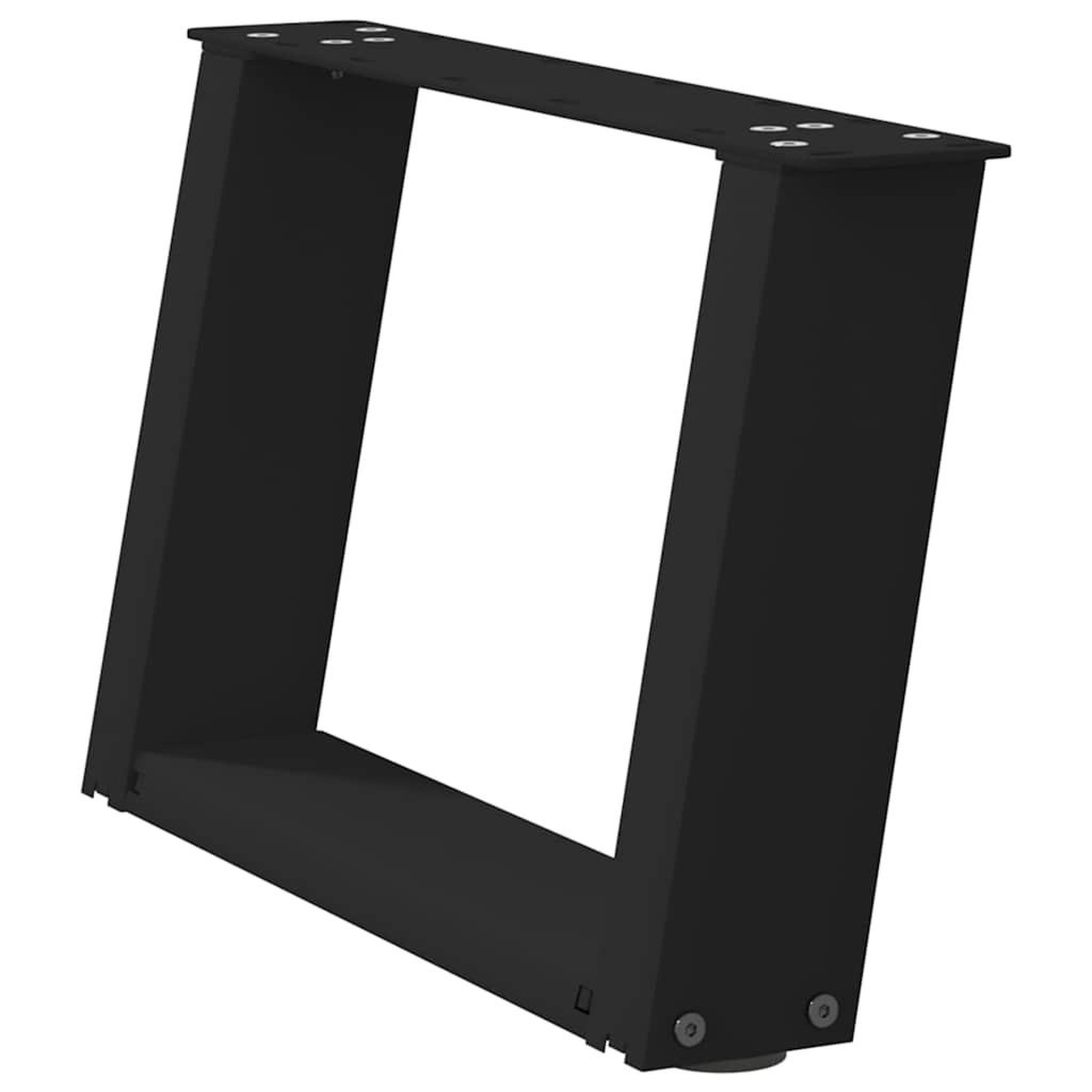 Voir la diapositive 4 : VIDAXL Pieds de table basse forme de U 2 pcs noir 50x(30-31) cm acier