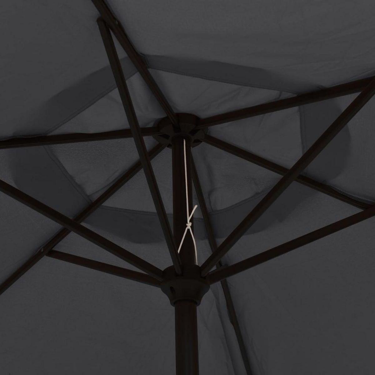 VIDAXL Parasol Noir 200x224 cm Aluminium