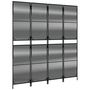 Voir la diapositive 4 : VIDAXL Cloison de separation 4 panneaux noir resine tressee