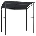 VIDAXL Belvedere de barbecue 215x150x220 cm Anthracite Acier