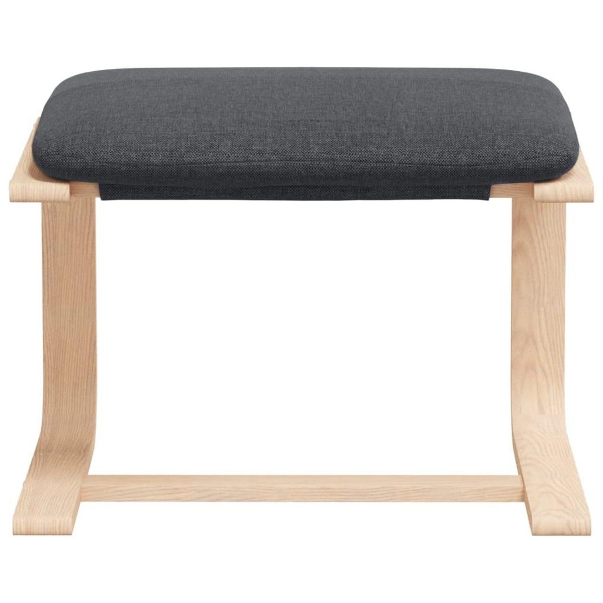 VIDAXL Chaise de relaxation avec repose-pied Gris fonce Tissu