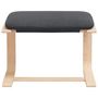 Voir la diapositive 4 : VIDAXL Chaise de relaxation avec repose-pied Gris fonce Tissu