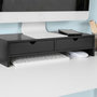Voir la diapositive 6 : SOBUY Support Écran avec 2 Tiroirs Noir 47x18x11cm BBF02-SCH