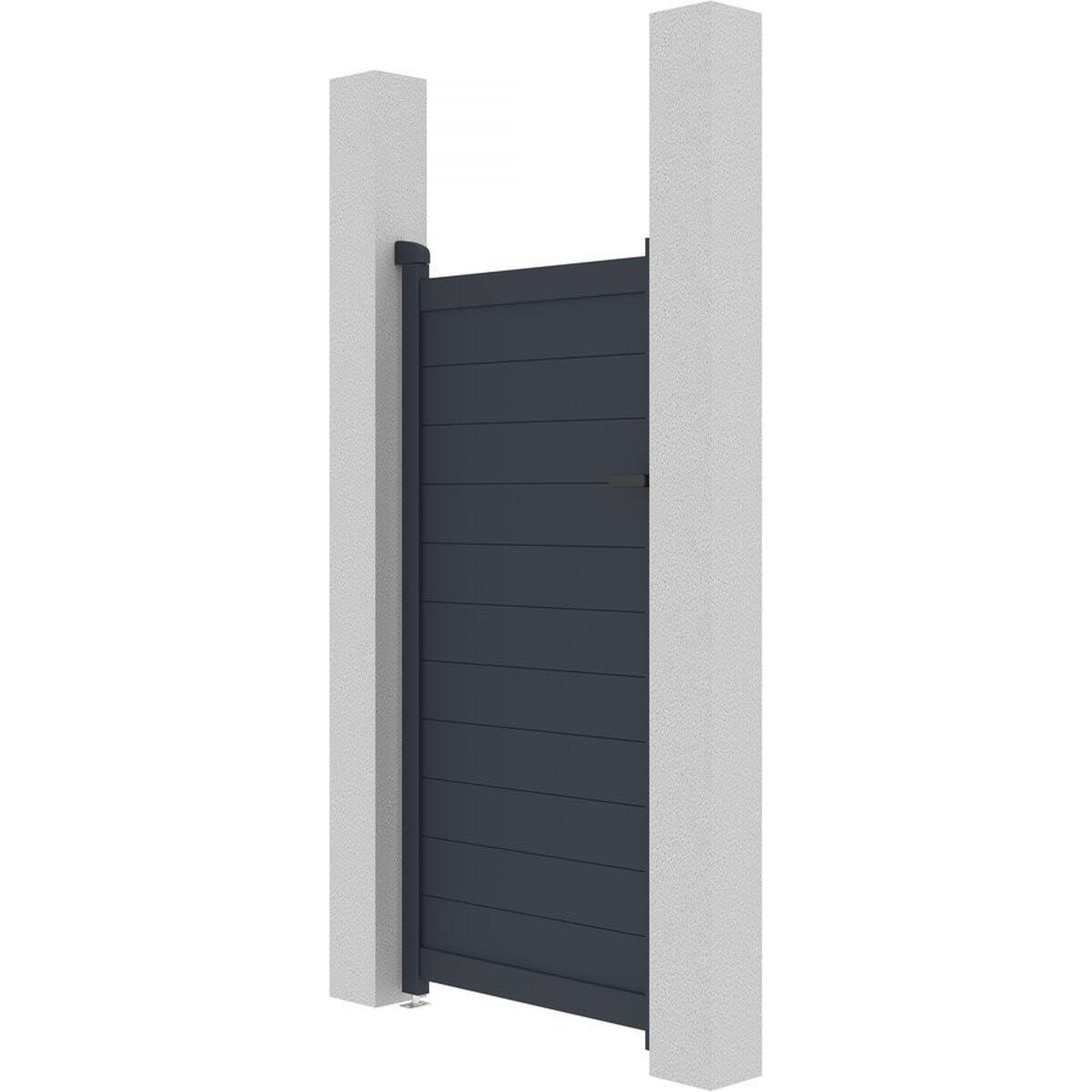 Voir la diapositive 4 : Habitat et Jardin Portillon aluminium  Marc  - 101.2 x 155.9 cm - Gris