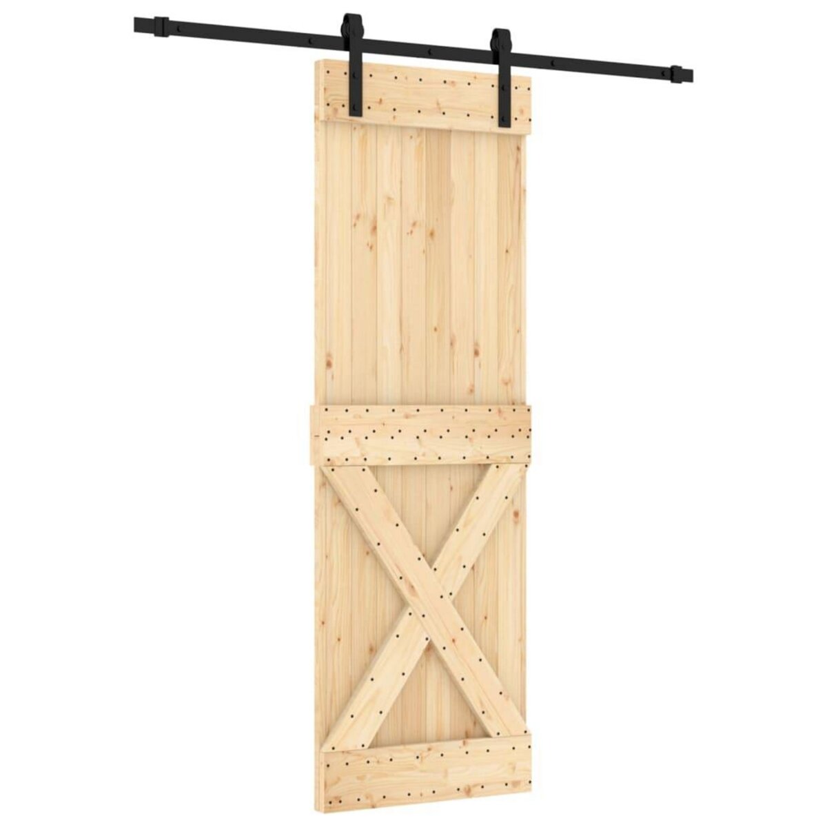 VIDAXL Porte coulissante et kit de quincaillerie 70x210 cm pin massif