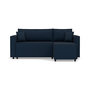 Voir la diapositive 1 : BEST MOBILIER Jonas - canapé d'angle réversible 4 places convertible avec coffre en tissu texturé