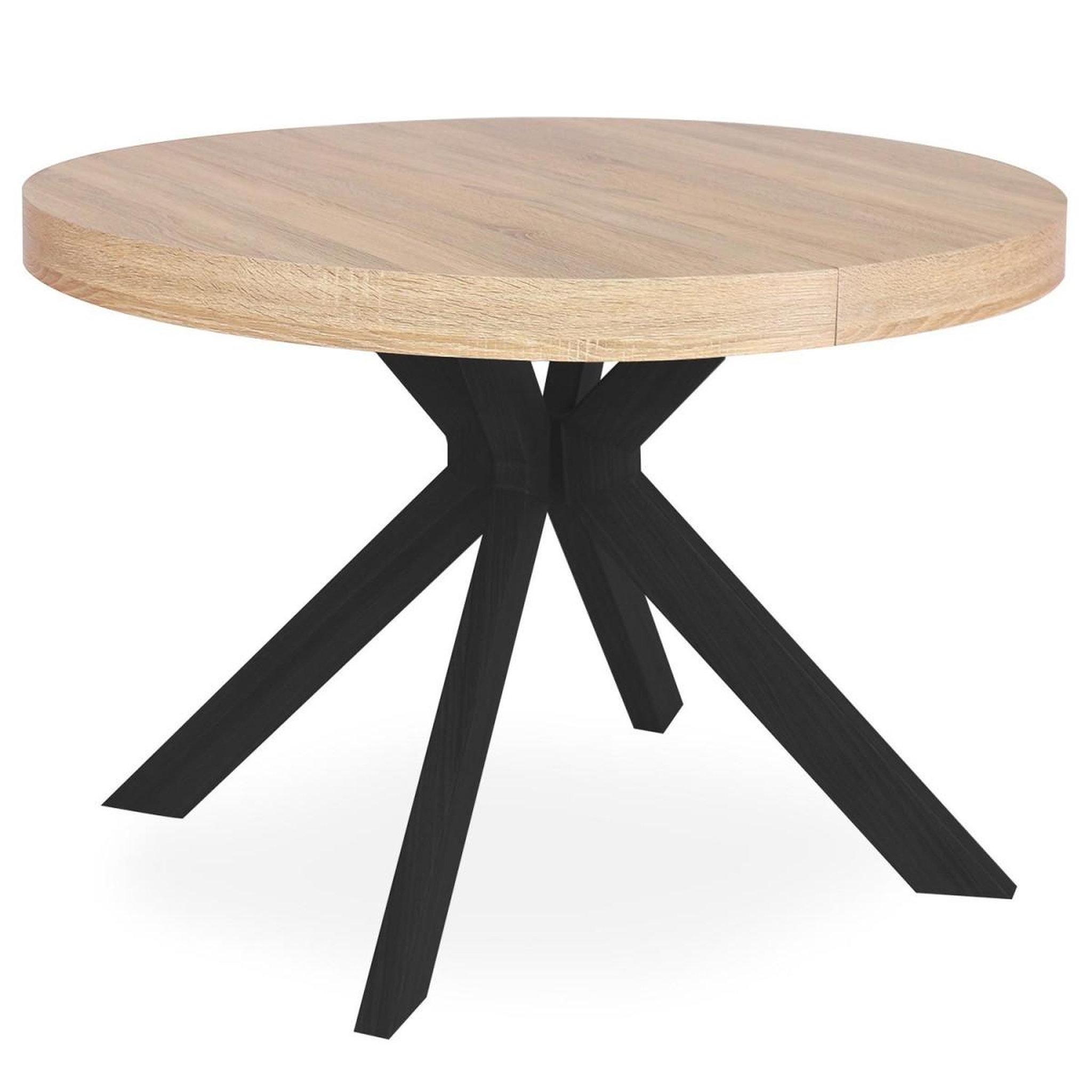Paris Prix Table ronde extensible  zefane  160-260cm noir & chêne