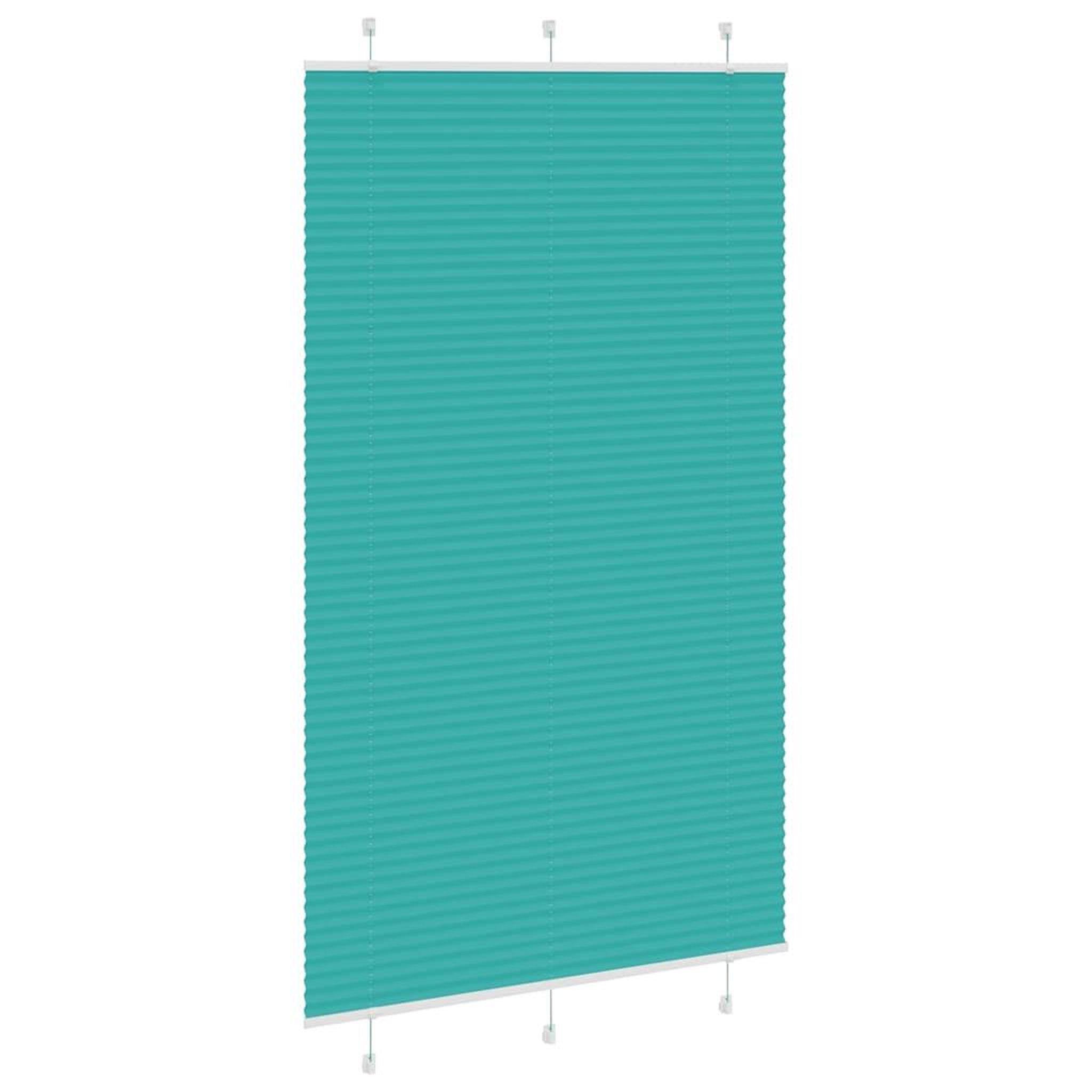 Voir la diapositive 3 : VIDAXL Store plisse vert petrole 120x200cm largeur du tissu 119,4cm