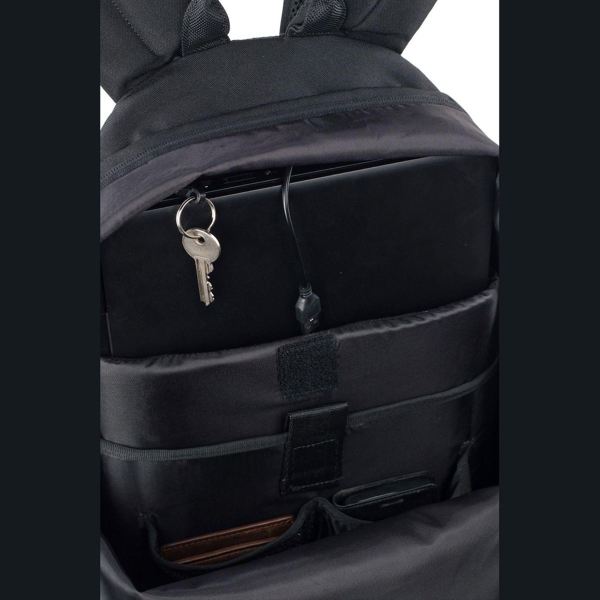 l'étudiant Sac à dos 1 compartiment souple noir