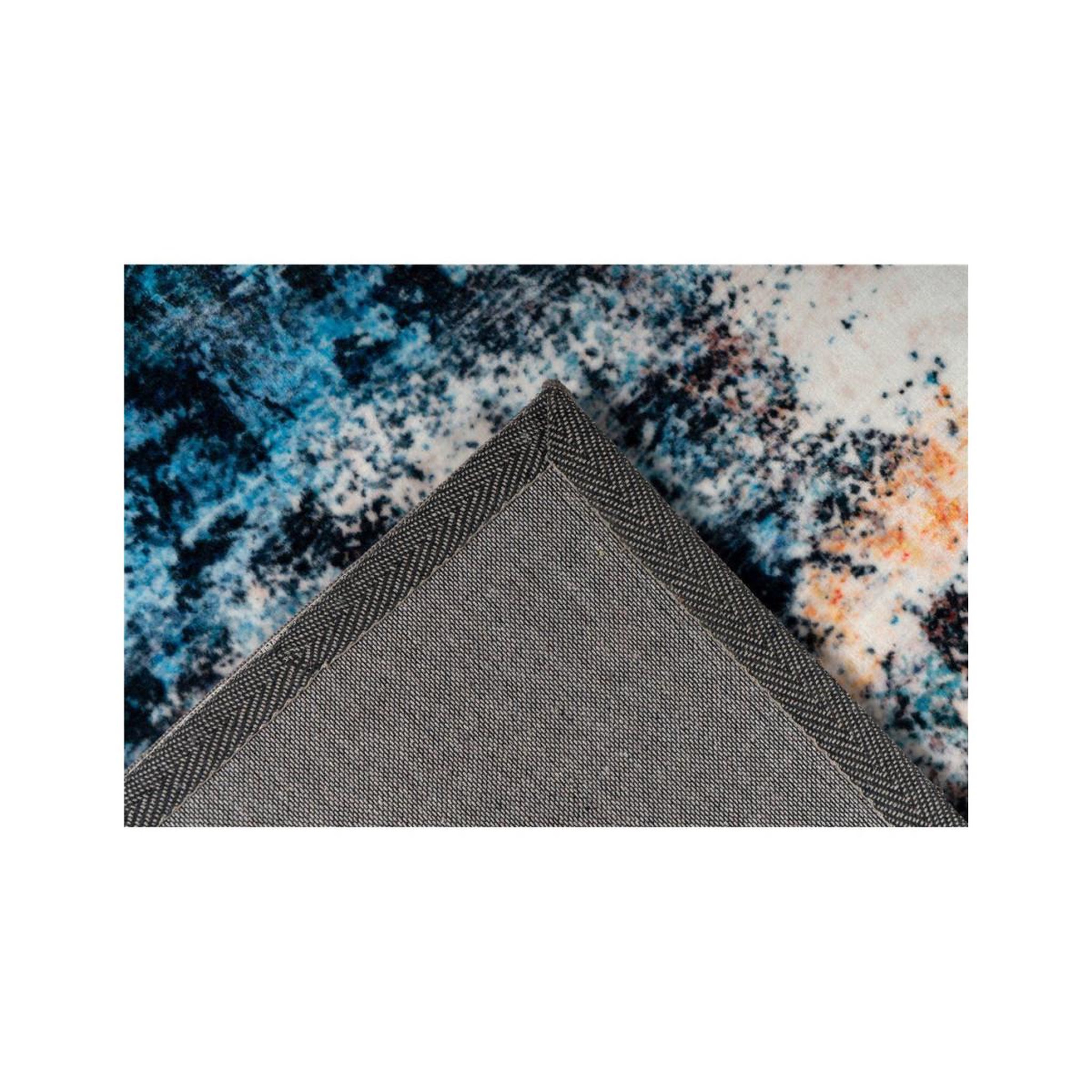 Voir la diapositive 4 : Paris Prix Tapis Tissé Rétro à Poils Courts  Saphira  Multicolore