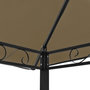 Voir la diapositive 4 : VIDAXL Pavillon de jardin et table et bancs 2,5x1,5x2,4m Taupe 180g/m^2