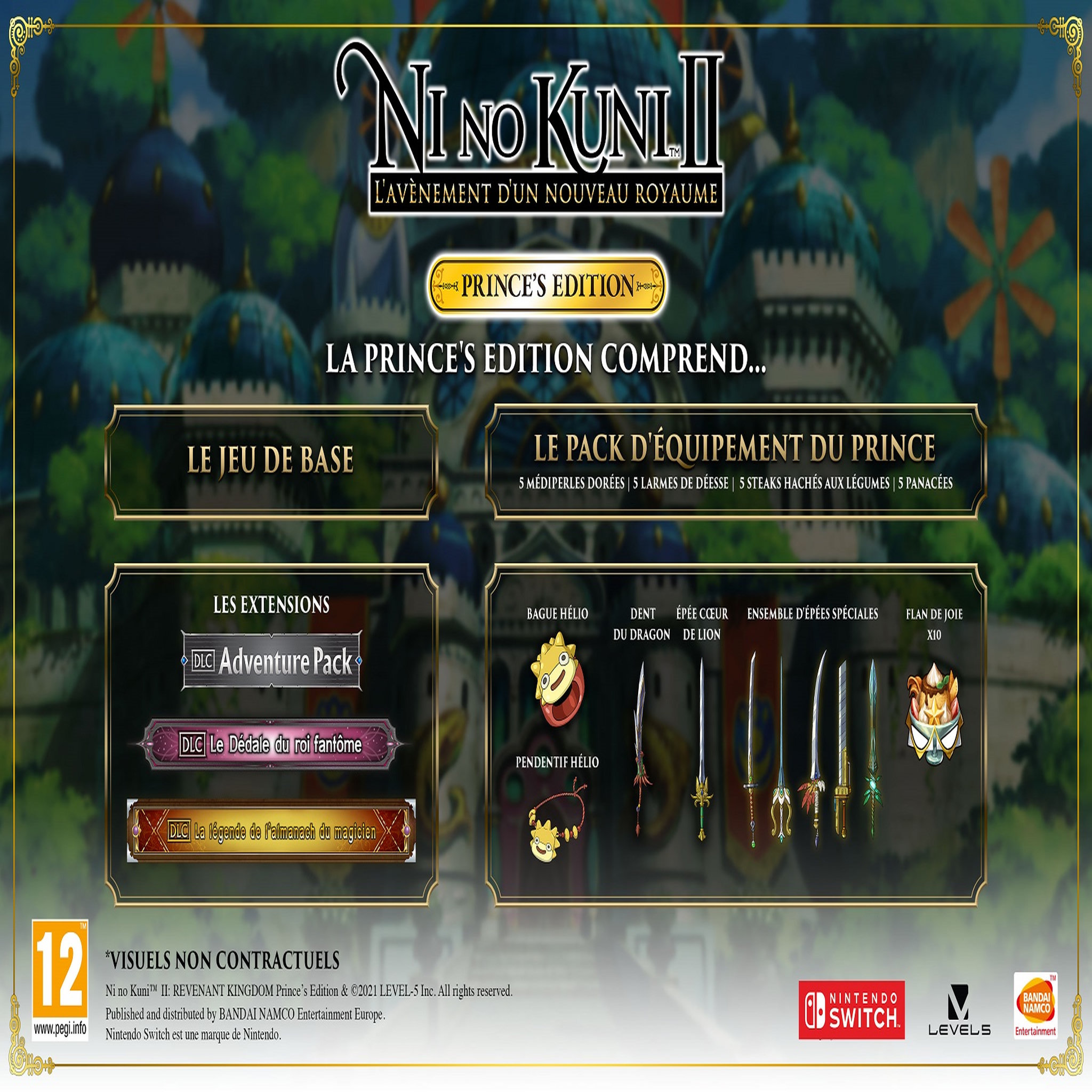 Voir la diapositive 2 : Ni No Kuni II : L'avénement d'un nouveau royaume Prince's Edition Nintendo Switch