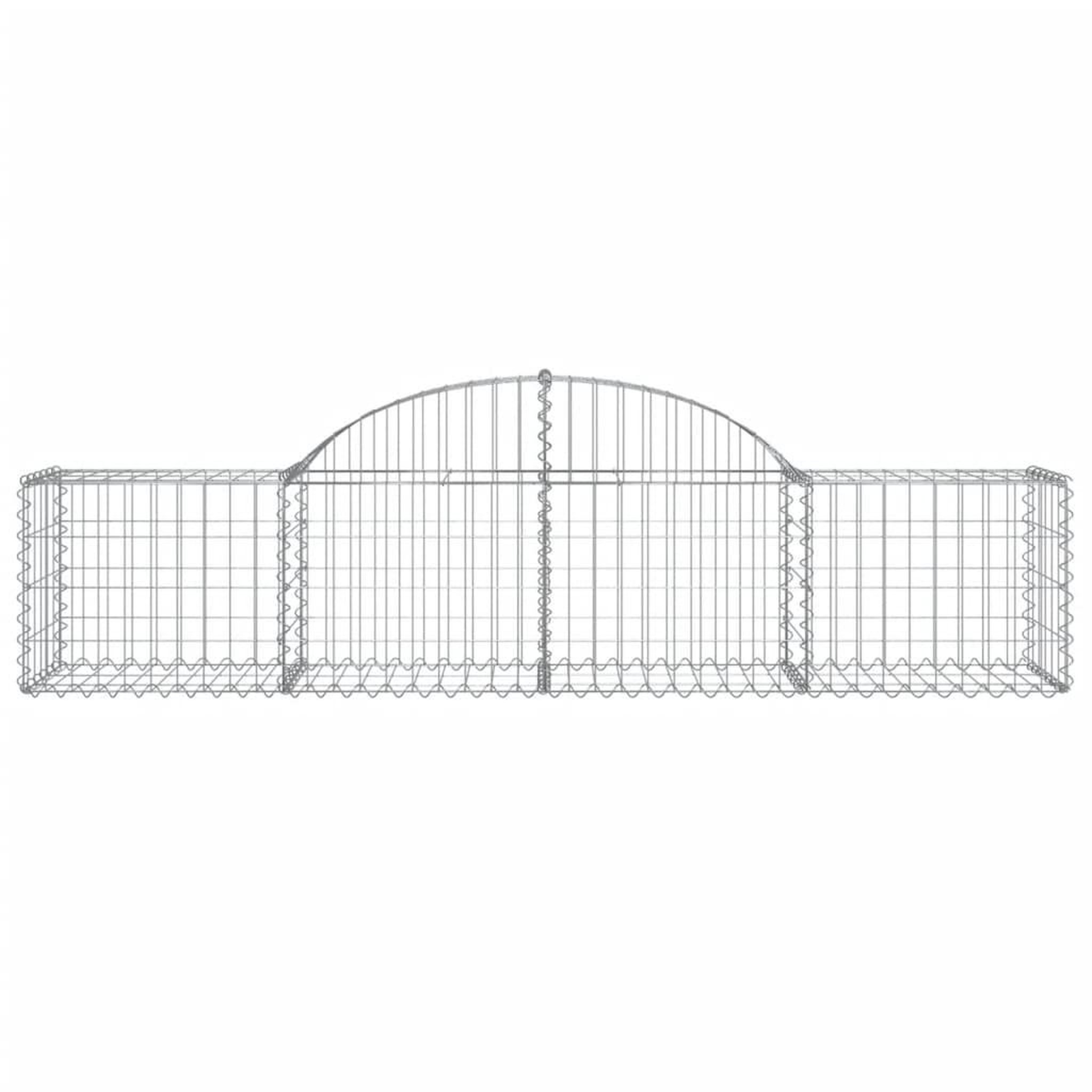 Voir la diapositive 4 : VIDAXL Paniers a gabions arques 10 pcs 200x50x40/60 cm fer galvanise