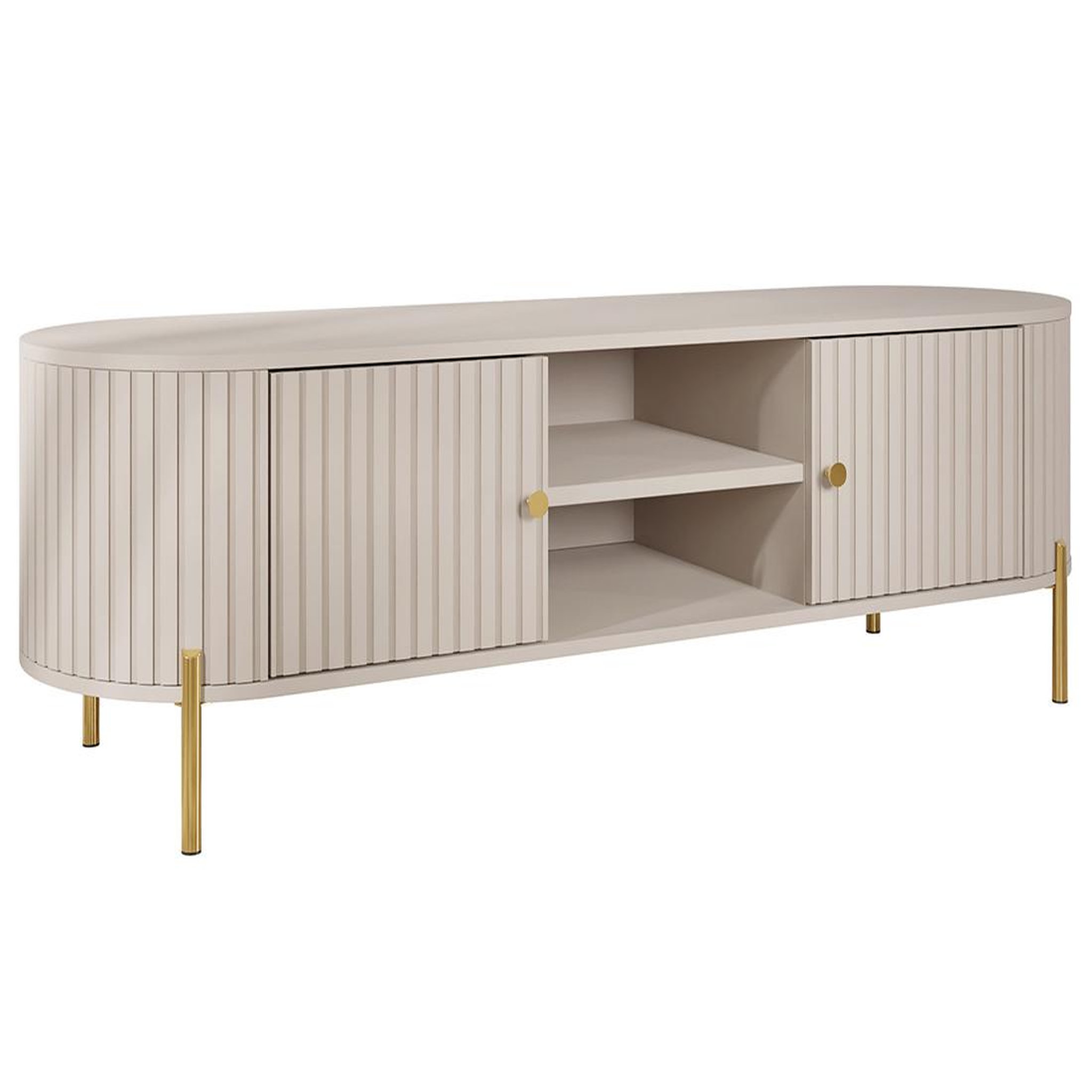 Voir la diapositive 1 : BEST MOBILIER Jaime - meuble tv 175 cm - 2 portes et 2 niches