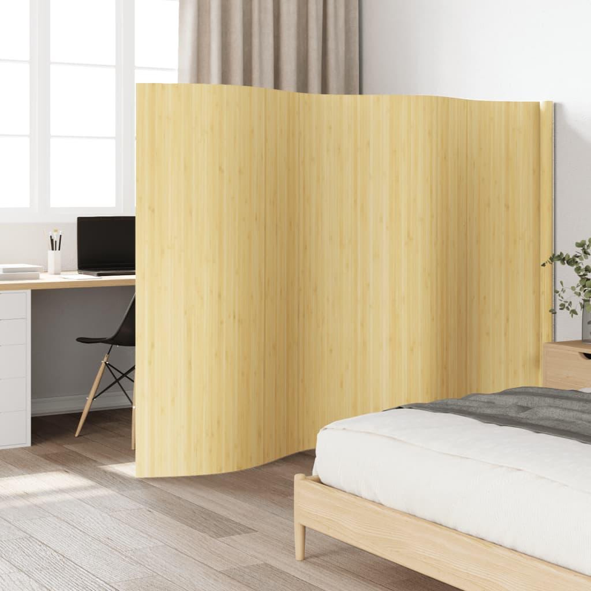 VIDAXL Cloison de separation naturel clair 165x400 cm bambou
