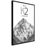 Paris Prix Affiche Murale Encadrée  Peaks of the World K2. Coloris disponibles : Noir, Jaune