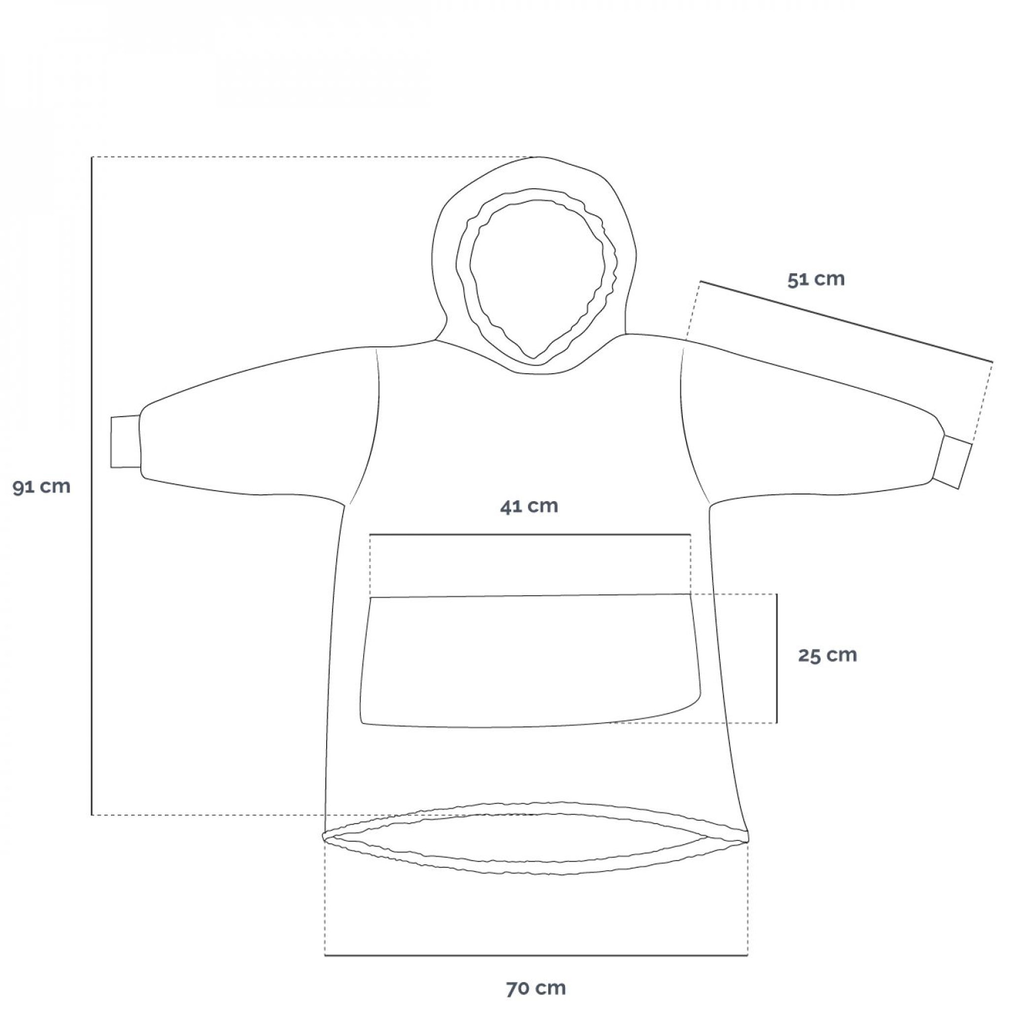 Voir la diapositive 2 : VIVEZEN Sweat à capuche, plaid, couverture, pull - Sherpa et flanelle - Enfant - Licorne