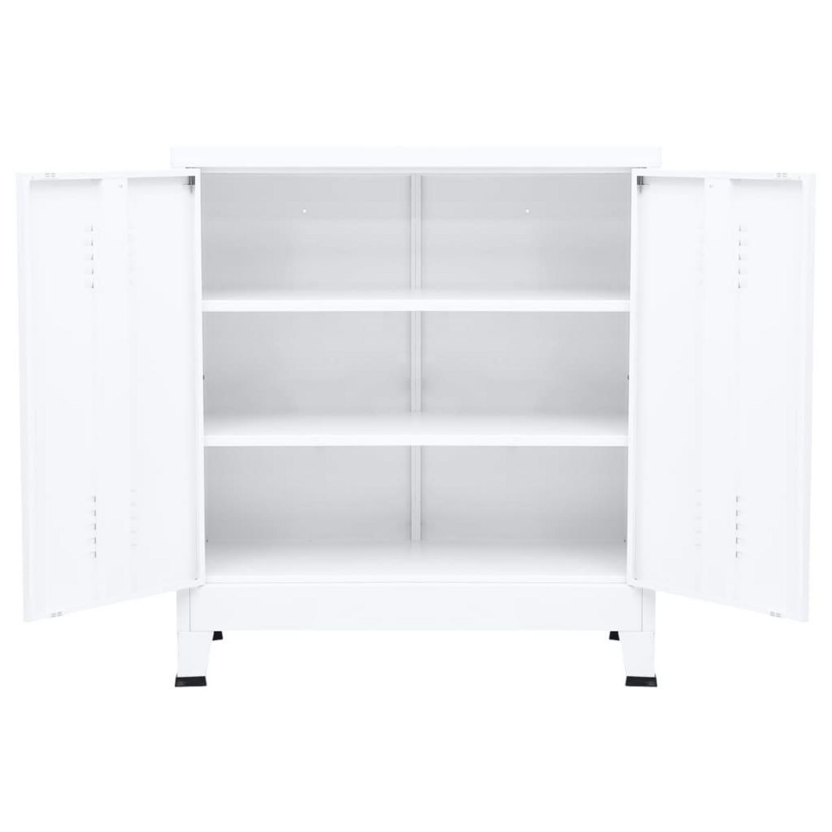 VIDAXL Coffre de rangement industriel Blanc 90x40x100 cm Acier