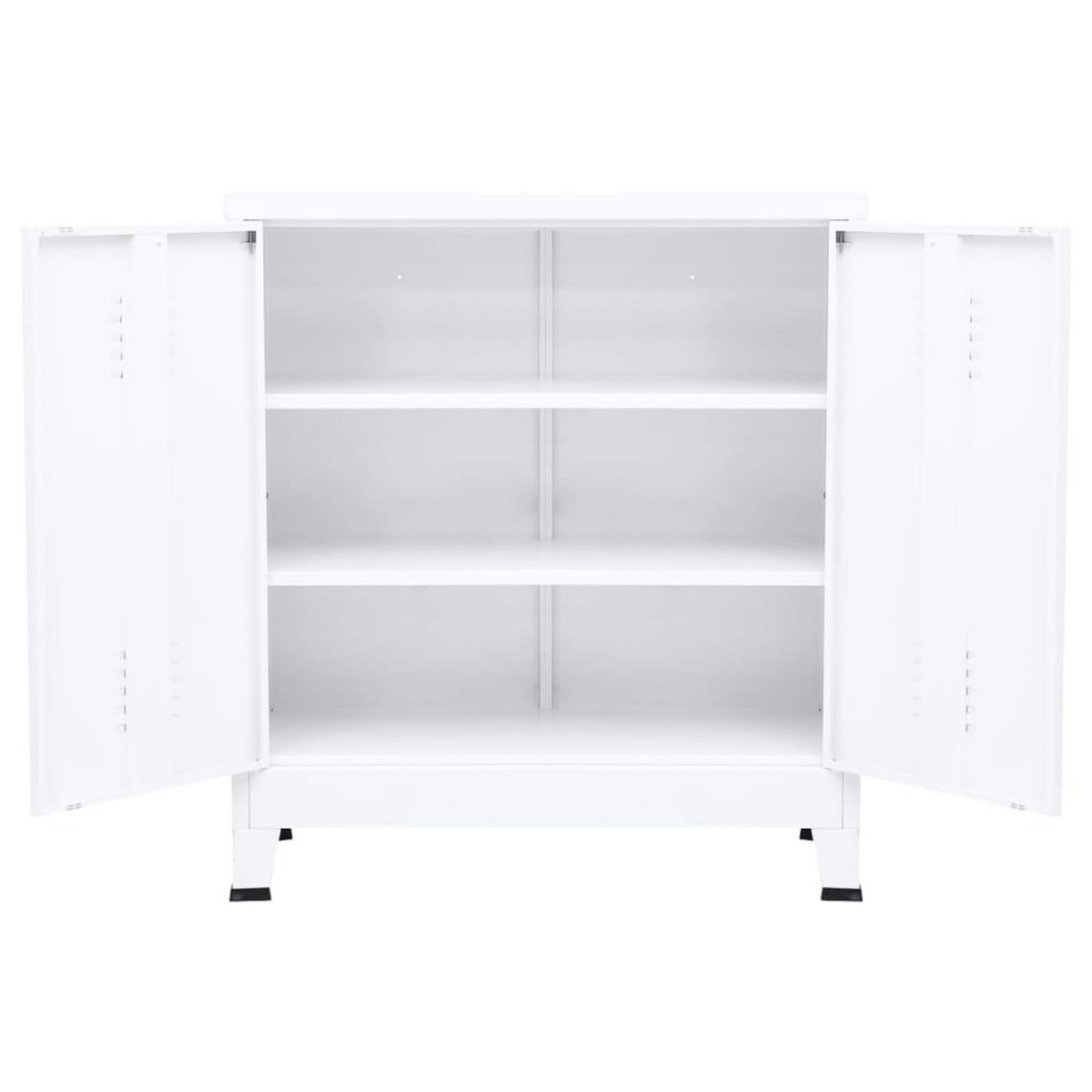 VIDAXL Coffre de rangement industriel Blanc 90x40x100 cm Acier