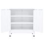 Voir la diapositive 4 : VIDAXL Coffre de rangement industriel Blanc 90x40x100 cm Acier