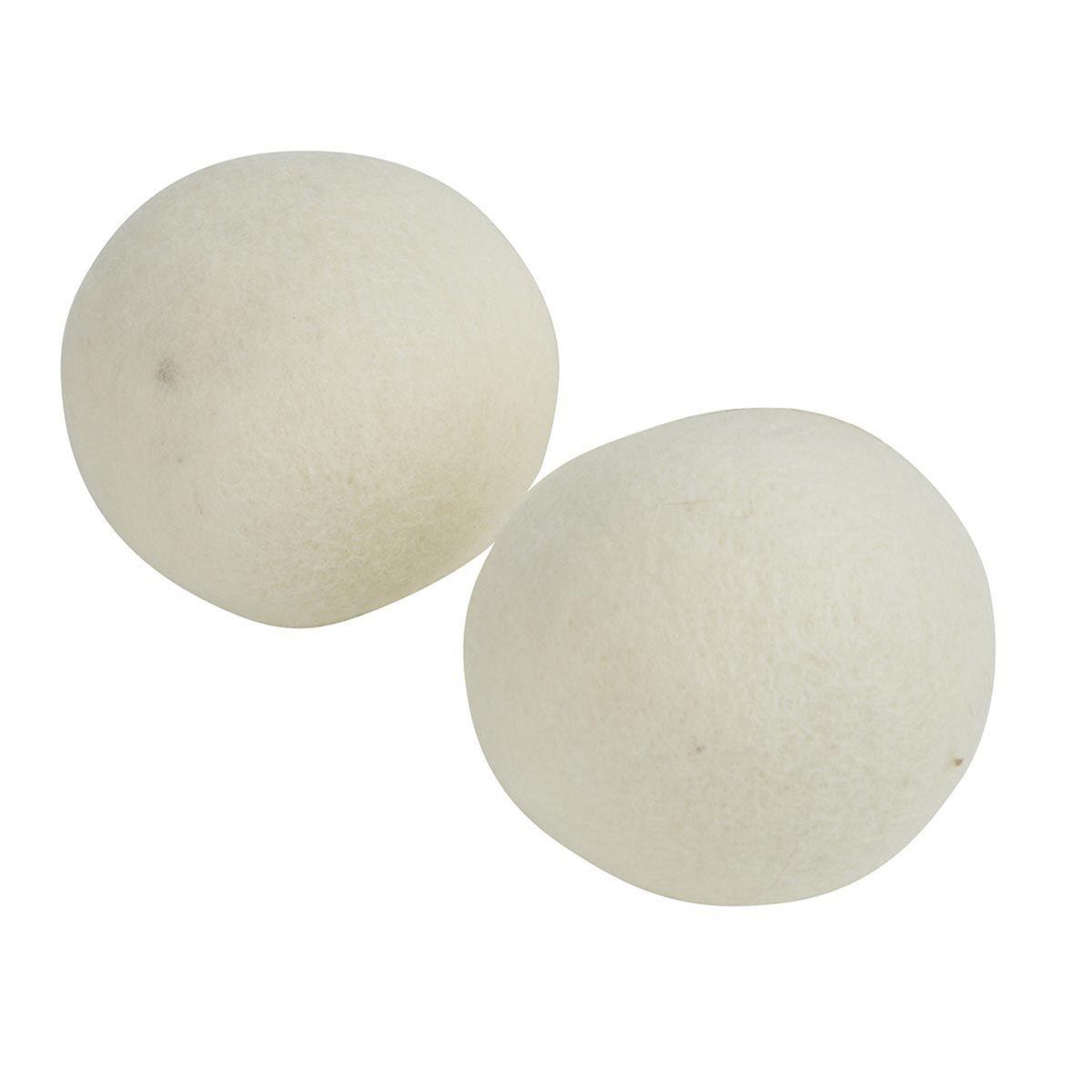 HOMEA Lot de 2 balles de séchage  laine  7cm blanc