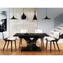 Voir la diapositive 2 : BEST MOBILIER Buriti - table à manger extensible - noir - 4 à 6 personnes