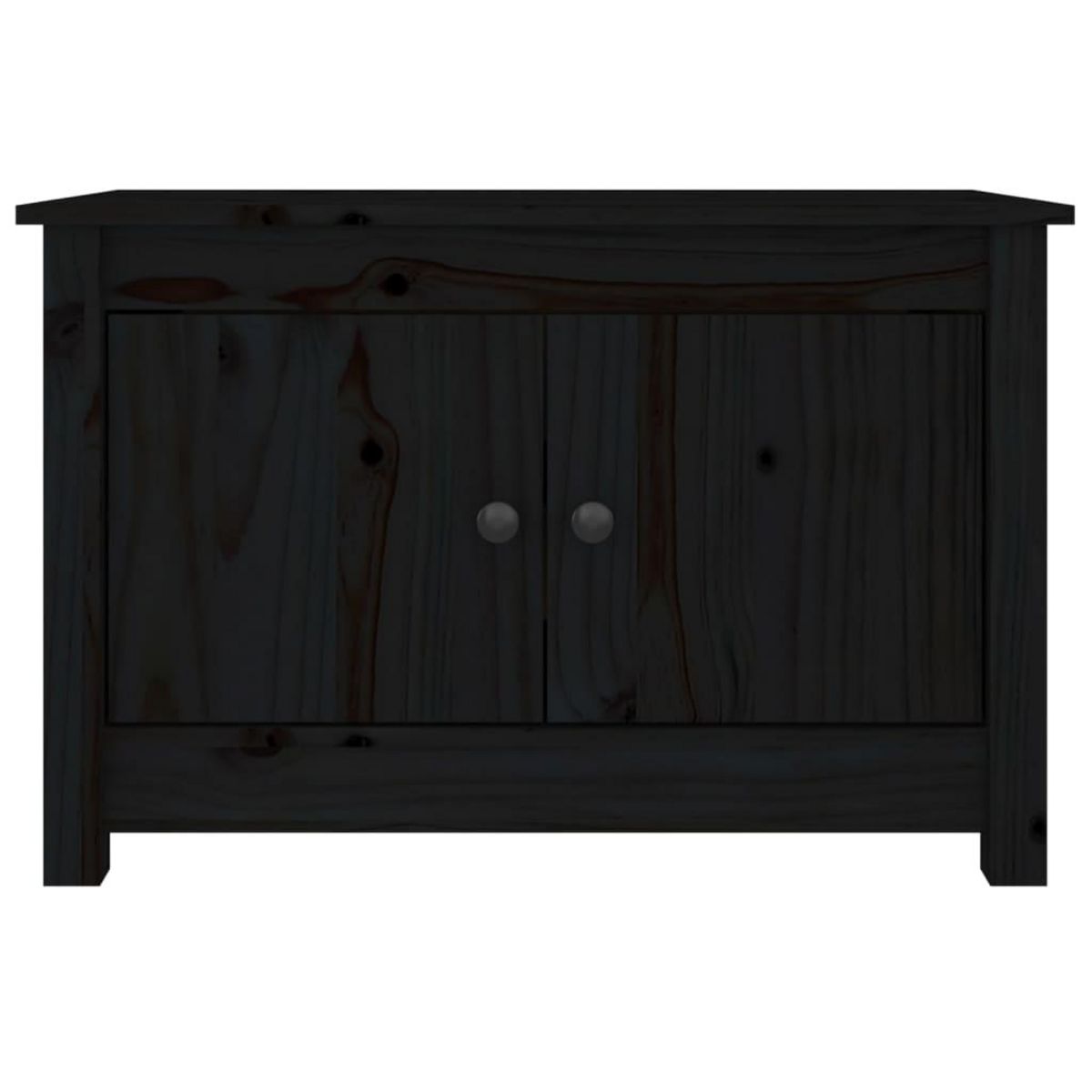 VIDAXL Armoire a chaussures Noir 70x38x45,5 cm Bois de pin massif