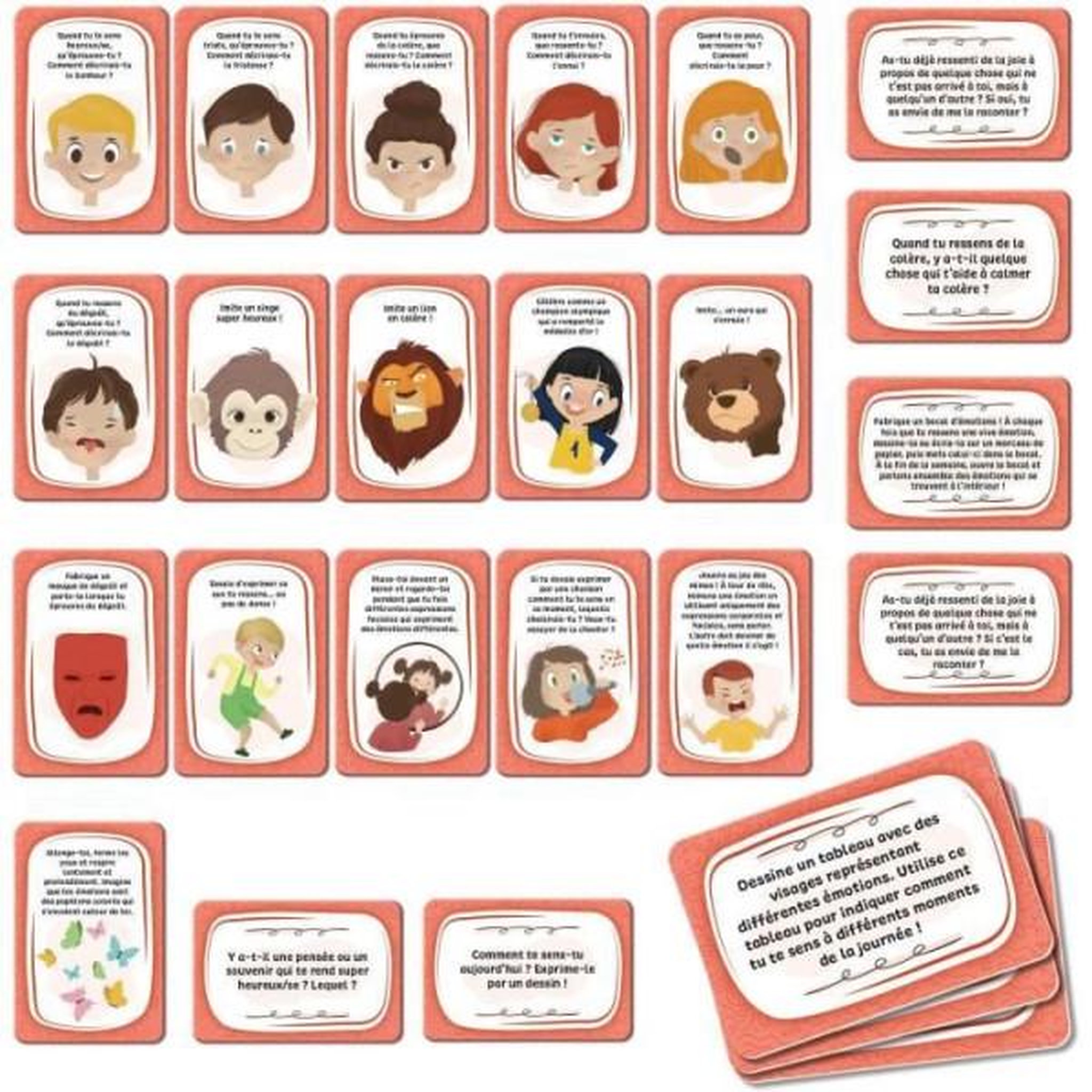 Voir la diapositive 2 : LISCIANI GIOCHI Jeu de cartes gestion des émotions - jeu éducatif - life skills - cartes illustrées