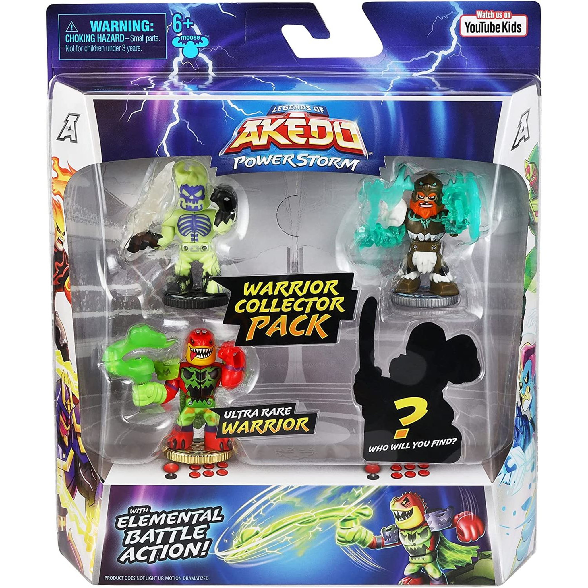 Voir la diapositive 1 : MOOSE TOYS Pack 4 Figurines Warrior Akedo PowerStorm A
