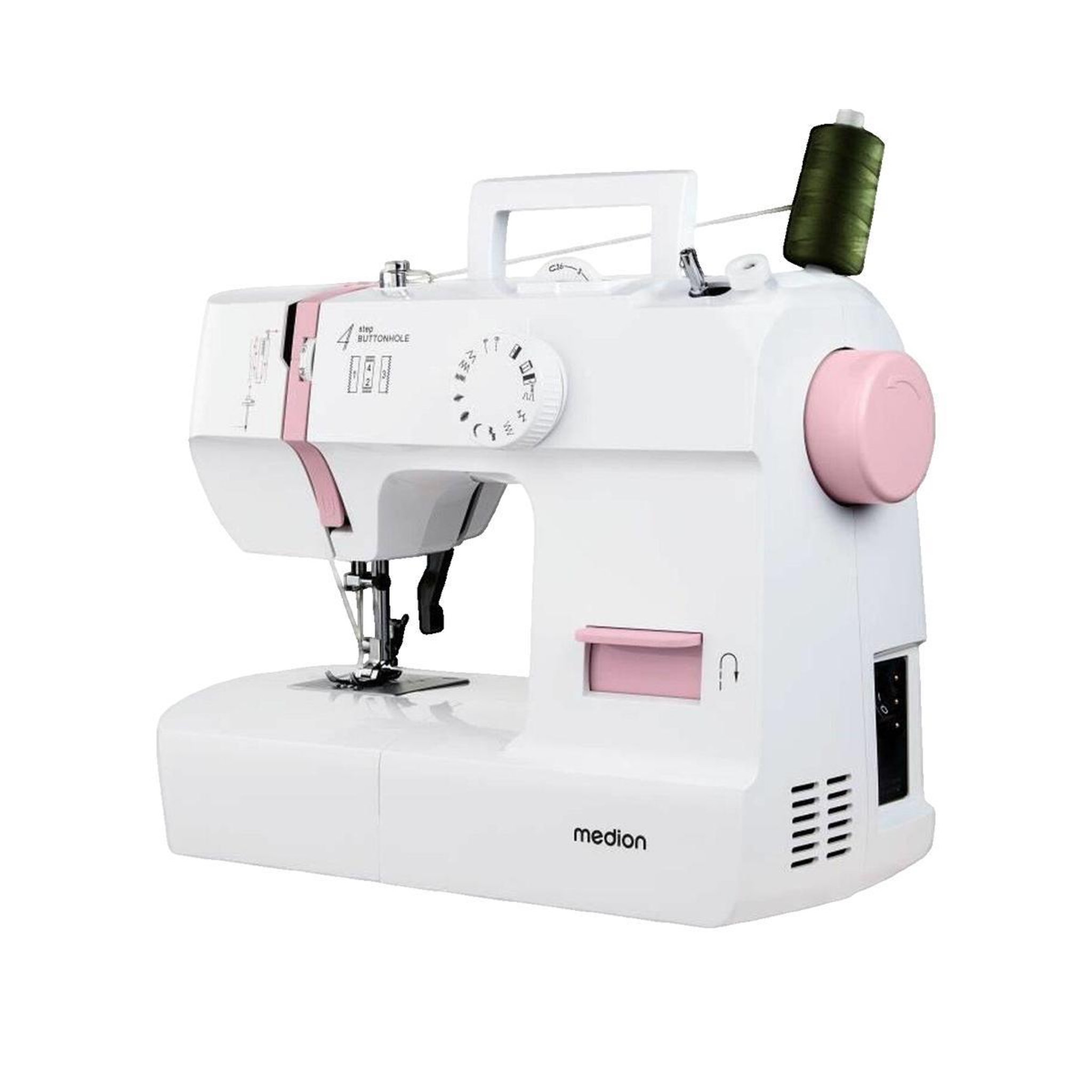 Medion Machine à coudre Medion SM70 Rose avec 12 points et éclairage LED