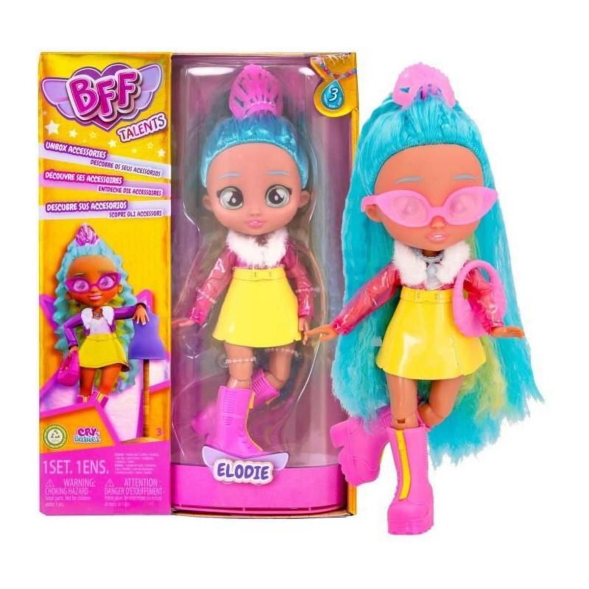 IMC Toys Poupée Cry Babies BFF Série 3 - Elodie