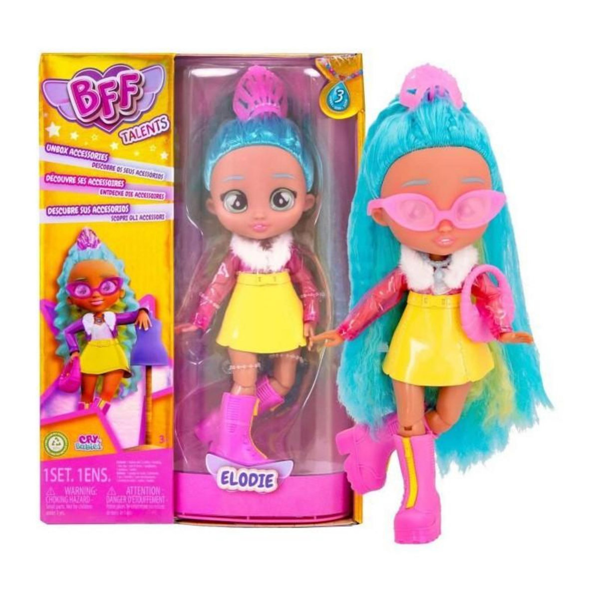 IMC Toys Poupée Cry Babies BFF Série 3 - Elodie
