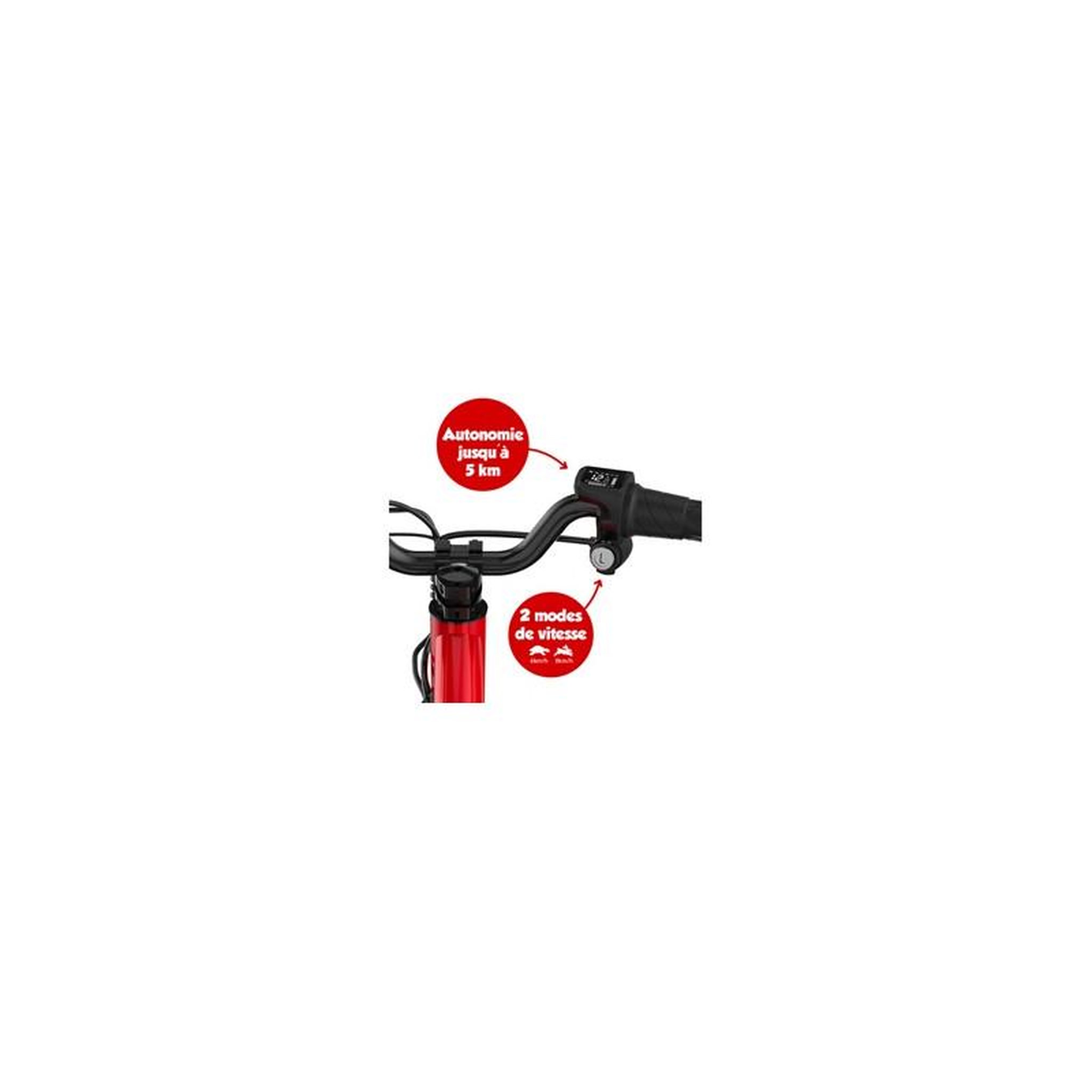 Voir la diapositive 6 : WISPEED Draisienne électrique Wispeed WIKIDS Rouge 14 100W