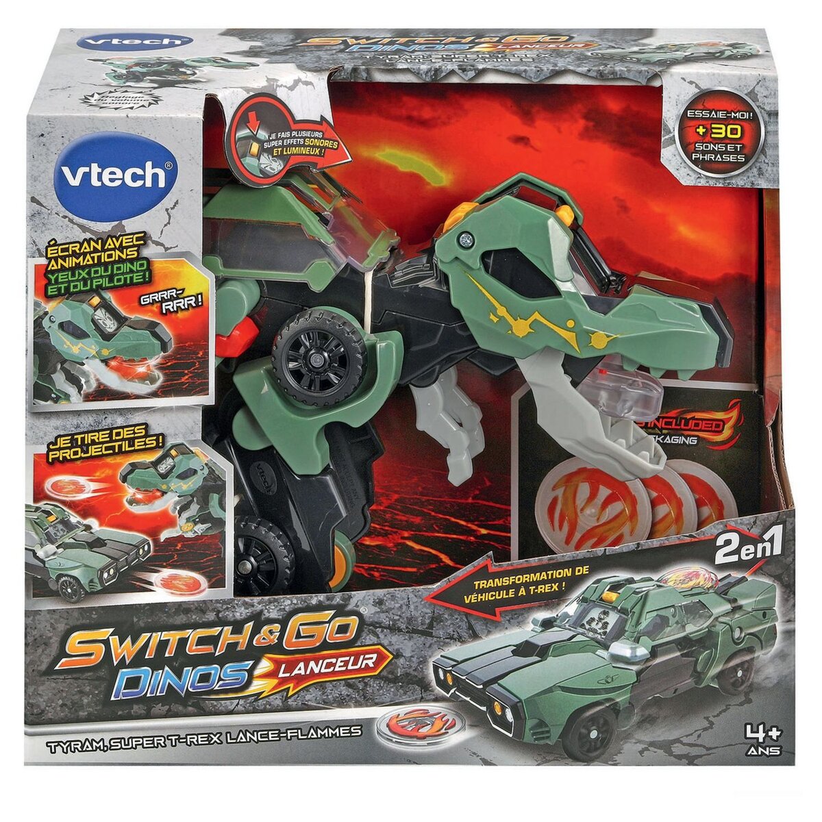 VTech - Switch & Go Dinos Lanceur, Dinosaure Son…