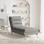 Voir la diapositive 3 : VIDAXL Chaise longue de massage avec coussins taupe tissu
