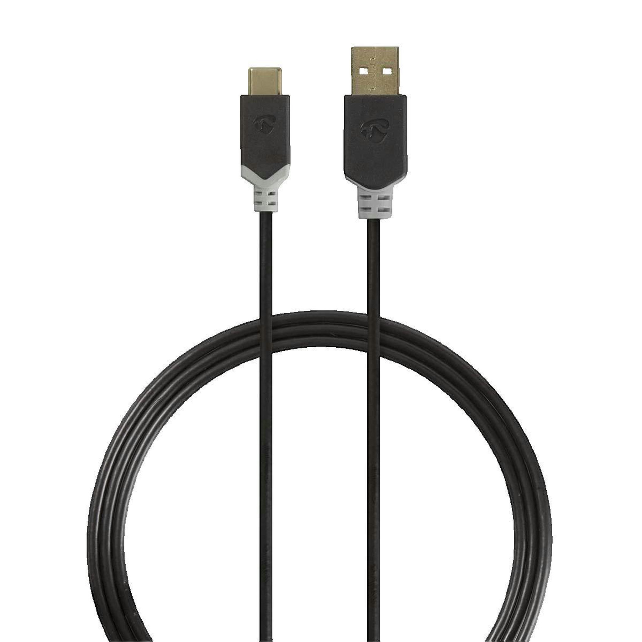 NEDIS Câble USB Nedis 5412810263530 USB 2.0 Type-C Mâle - A Mâle 1,0 m Anthracite