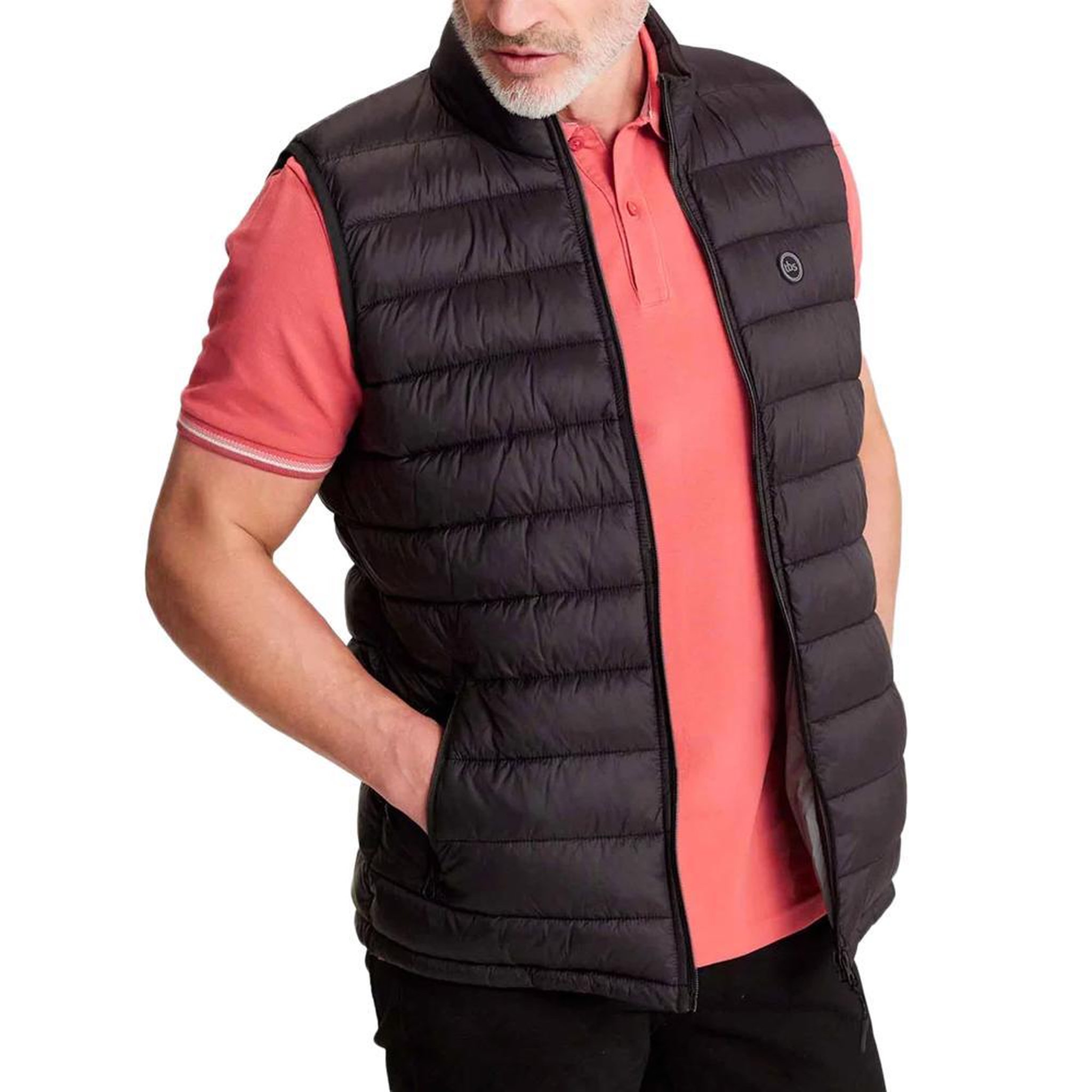 TBS Doudoune Sans Manches e Homme TBS Fabian. Coloris disponibles : Noir