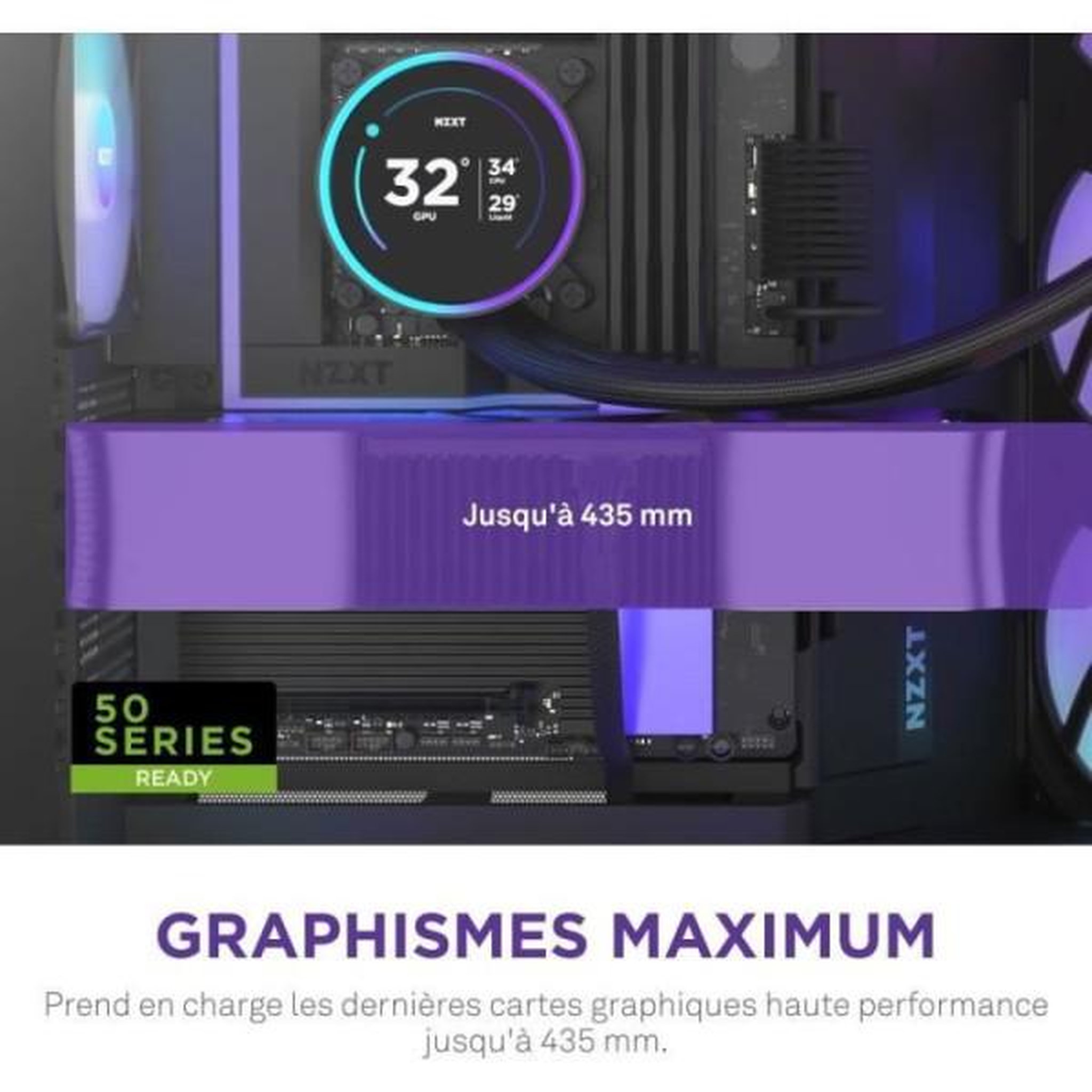 Voir la diapositive 4 : NZXT Boitier moyen-tour NZXT - CM-H92FB-P1 - H9 Flow RGB+ - Double chambre - 3 ventilateurs RGB - Noir
