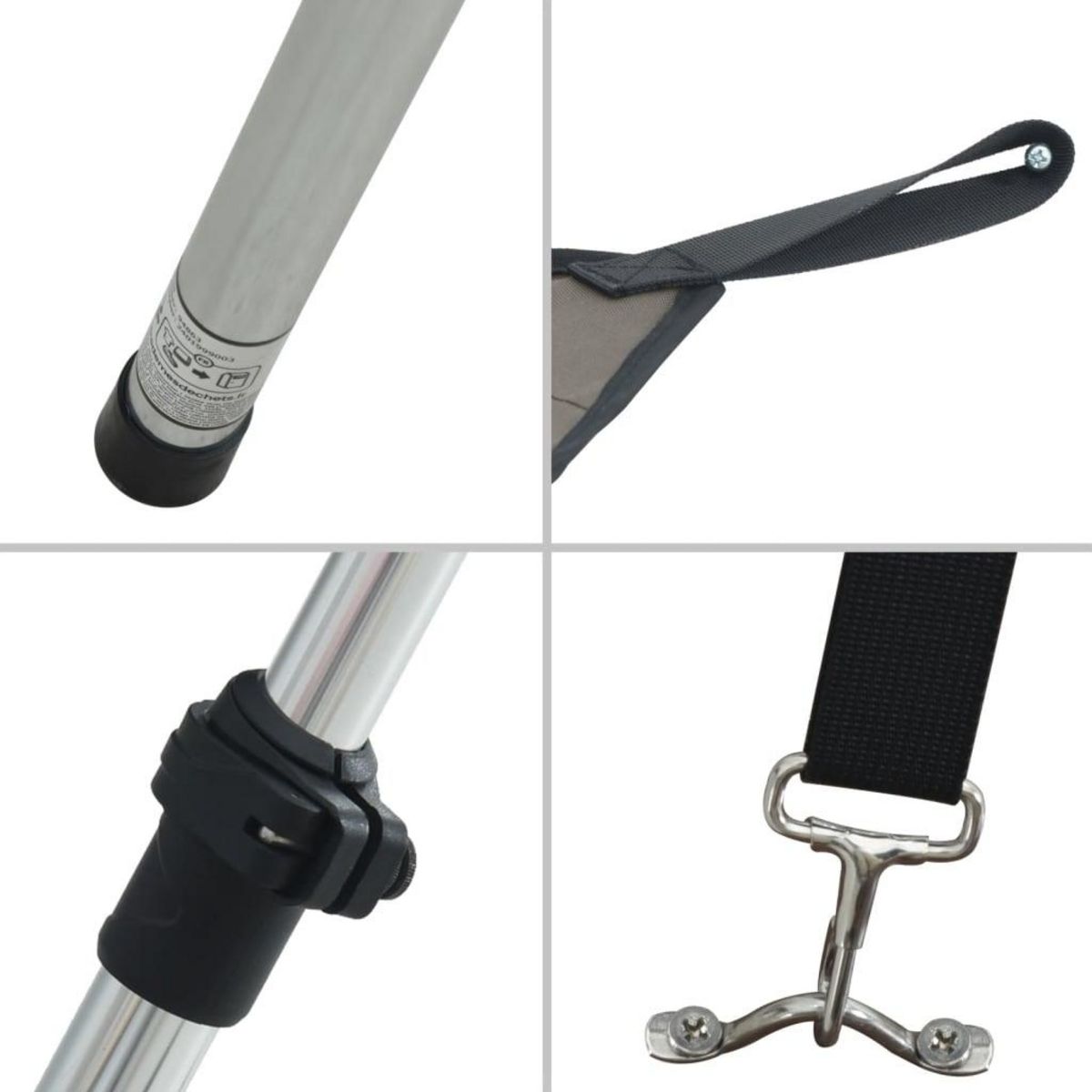 VIDAXL Extension d'ombrage T-Top anthracite 170x208x(115-183) cm