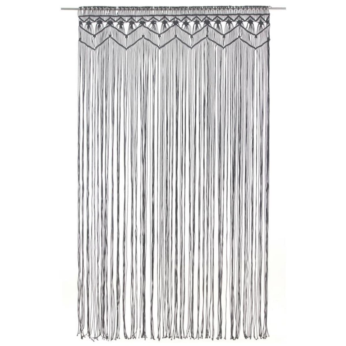 VIDAXL Rideau en macrame Anthracite 140x240 cm Coton