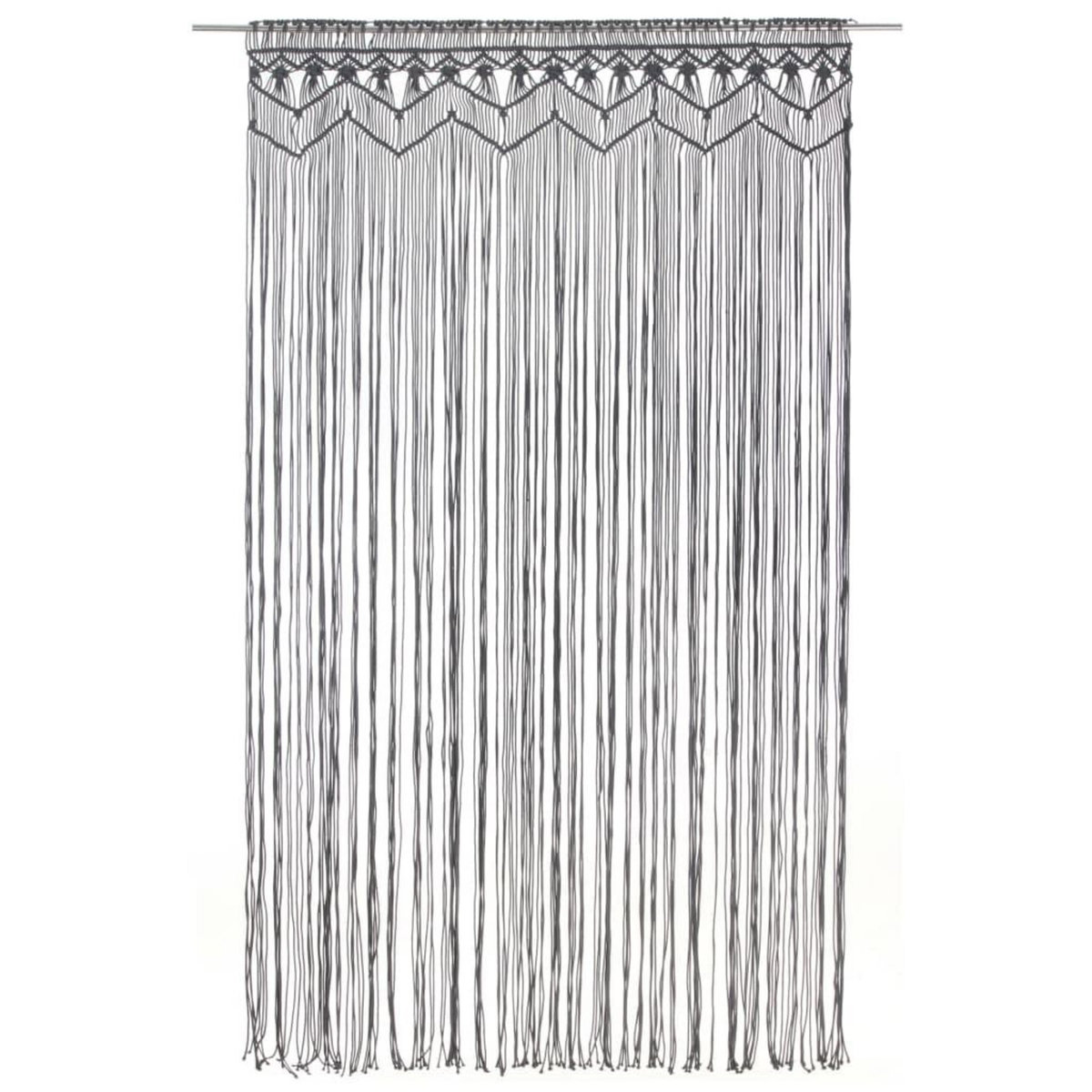 VIDAXL Rideau en macrame Anthracite 140x240 cm Coton
